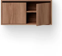 Armoire basse avec portes en noyer 38,4cm - New Works