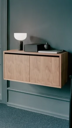 Armoire basse avec portes en noyer 38,4cm - New Works