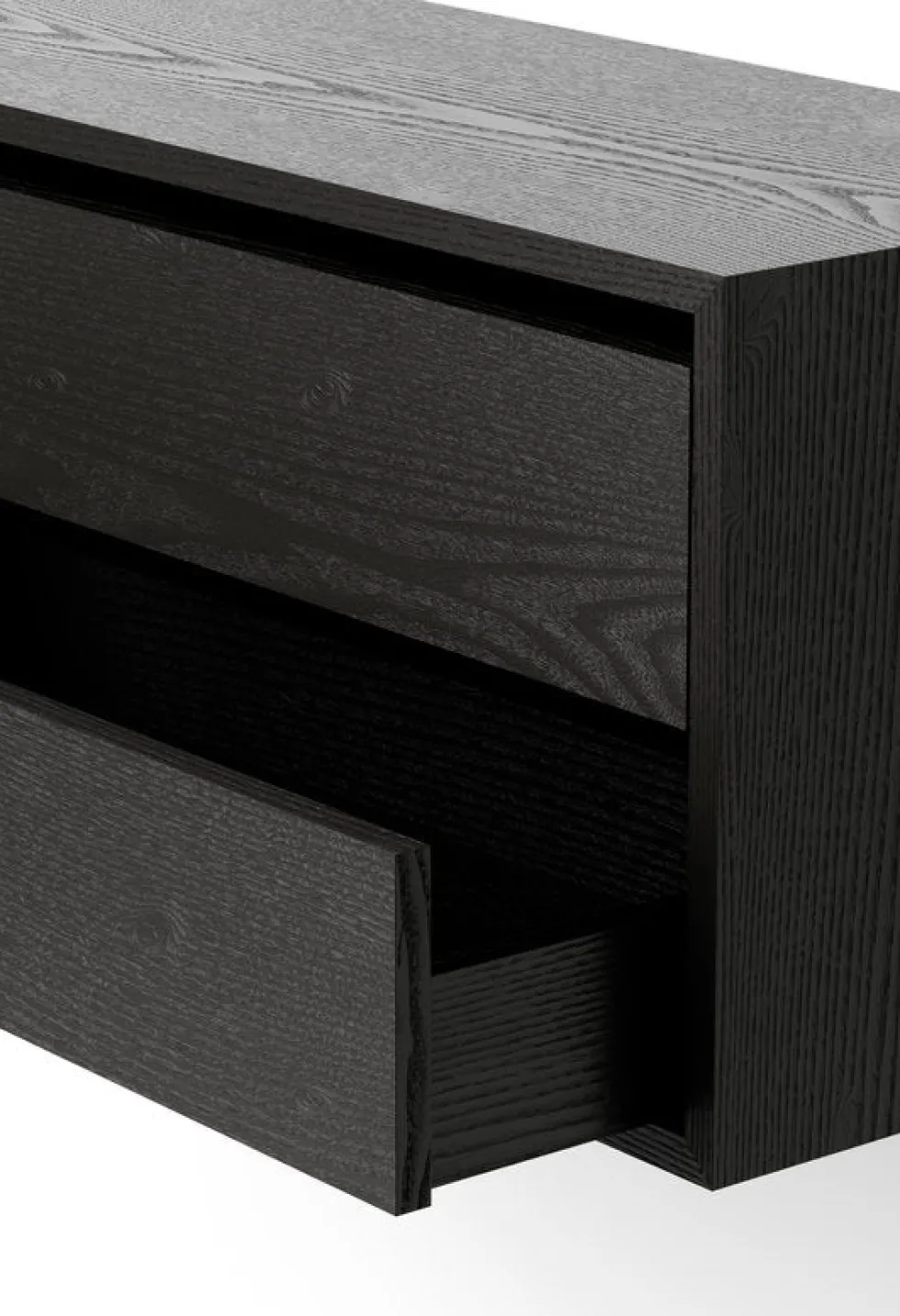 Armoire basse avec tiroirs en frêne noir 38,4cm - New Works