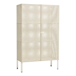 Armoire en acier perforé blanc cassé 89x40x146,5cm - HAY