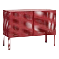 Armoire en acier perforé rouge 89x40x66,5cm - HAY