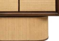 Armoire en bois mindi et rotin 100x187,5cm Granada - Versmissen