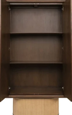 Armoire en bois mindi et rotin 100x187,5cm Granada - Versmissen
