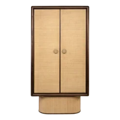 Armoire en bois mindi et rotin 100x187,5cm Granada - Versmissen