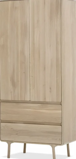 Armoire en chêne blanchi huilé Fawn - Gazzda