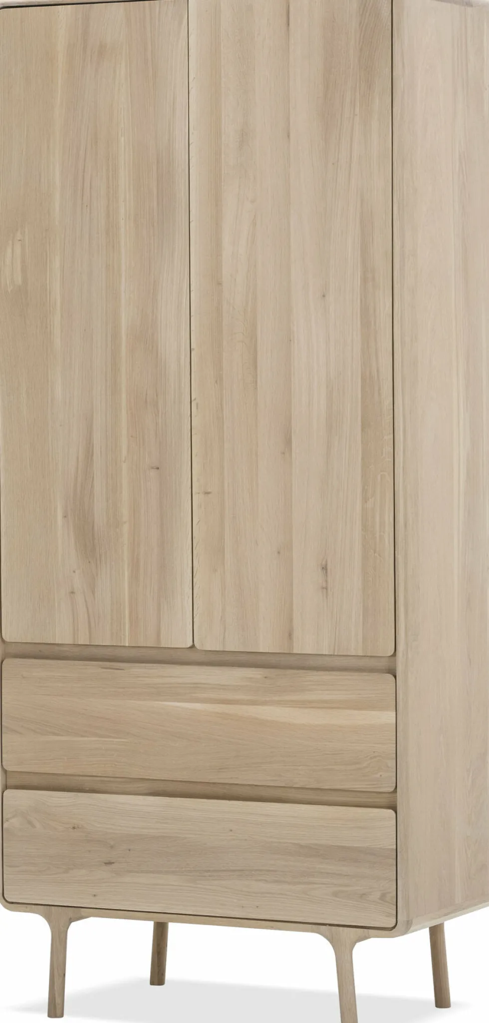 Armoire en chêne blanchi huilé Fawn - Gazzda