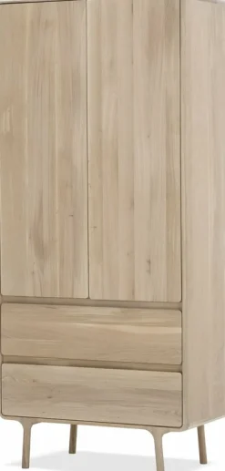 Armoire en chêne blanchi huilé Fawn - Gazzda