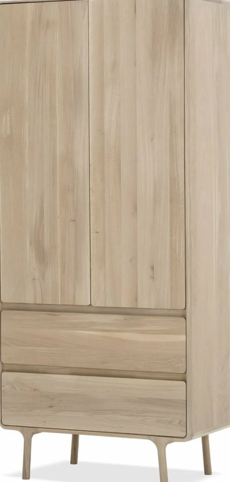 Armoire en chêne blanchi huilé Fawn - Gazzda