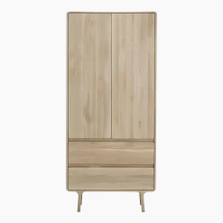 Armoire en chêne blanchi huilé Fawn - Gazzda