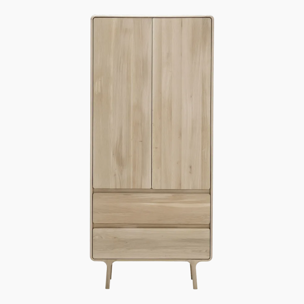 Armoire en chêne blanchi huilé Fawn - Gazzda