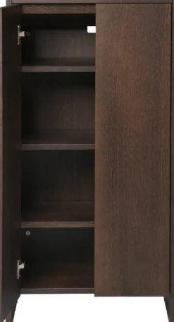Armoire en placage de chêne foncé 55x30x110cm Parcel - Ferm Living