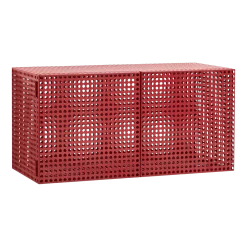 Armoire murale en acier perforé rouge 89x40x45cm - HAY