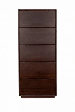 Armoire rectangulaire en bois d'hévéa 45x65x155cm Elroy - Dutchbone