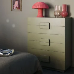 Armoire à tiroirs spacieuse vert armée HKLIVING