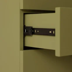 Armoire à tiroirs spacieuse vert armée HKLIVING