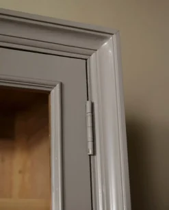 Armoire vitrine en bois gris 76x44x210cm Viva - Nordal