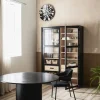 Armoire vitrine en bois noir 149x44x210cm Viva - Nordal