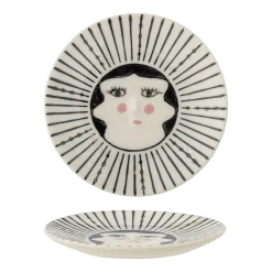 Assiette Carolin en grès noir - Bloomingville Mini