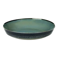 Assiette creuse en grès bleue et bleue marine 18 cm - Serax