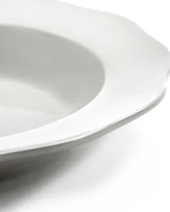 Assiette creuse à pâtes en porcelaine blanche 22cm Silhouette - Serax