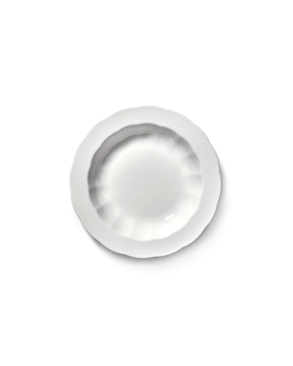 Assiette creuse à pâtes en porcelaine blanche 21,5cm Silhouette - Serax