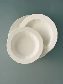 Assiette creuse à pâtes en porcelaine blanche 21,5cm Silhouette - Serax