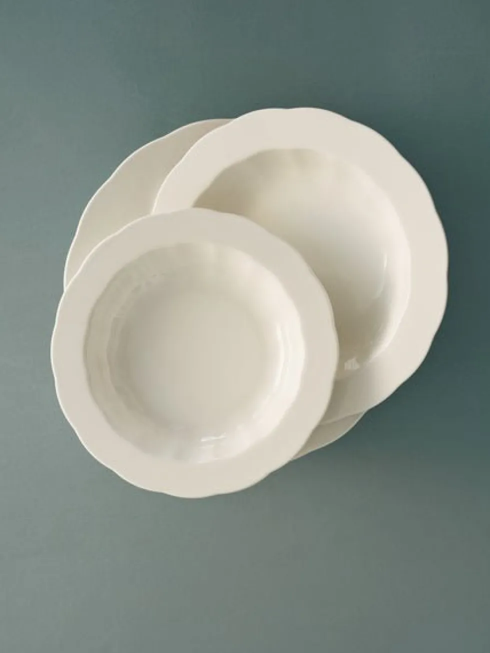 Assiette creuse à pâtes en porcelaine blanche 21,5cm Silhouette - Serax