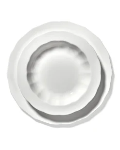 Assiette creuse à pâtes en porcelaine blanche 21,5cm Silhouette - Serax