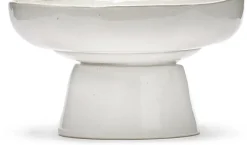 Assiette creuse sur pied en grès blanc cassé 31cm La Mère - Serax