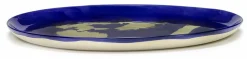 Assiette de service bleu avec poivron or Feast - Serax