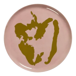 Assiette de service rose avec poivron or Feast - Serax