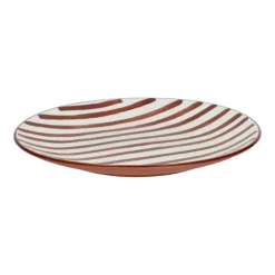 Assiette à dessert en porcelaine blanche et rouge 20cm - Pomax