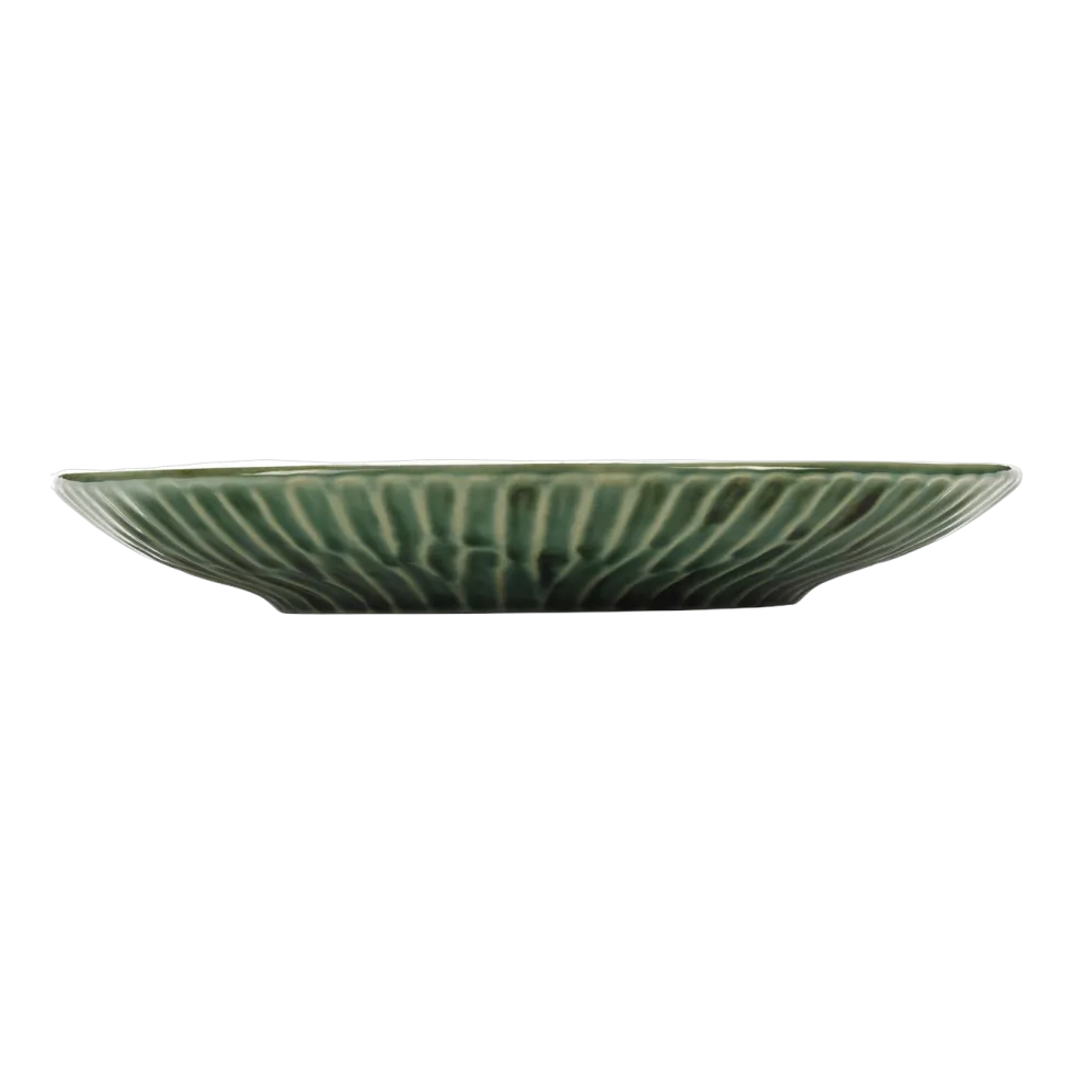 Assiette à diner en céramique verte 22x3cm Lanza - Serax