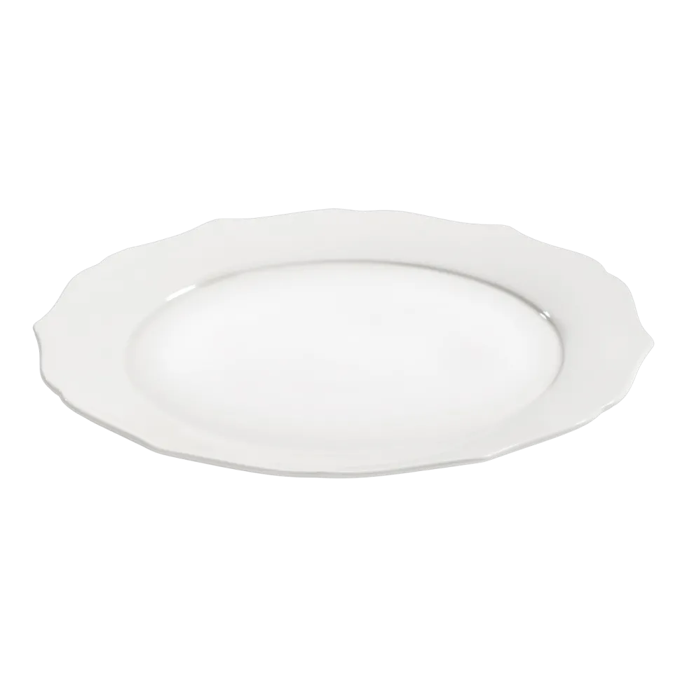 Assiette à diner en porcelaine blanche 26cm Silhouette - Serax