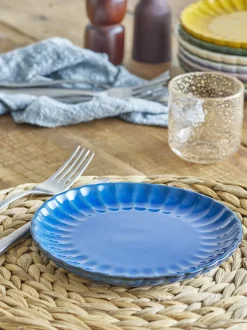 Assiette en grès bleu 20x2cm Latina - Bloomingville