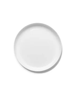 Assiette plate ronde en porcelaine fine blanc 28cm - Serax