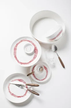 Assiette S blanc avec motif rouge Feast - Serax