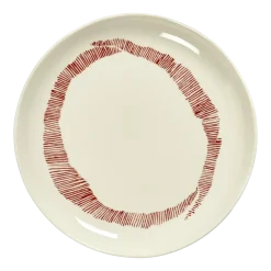 Assiette S blanc avec motif rouge Feast - Serax