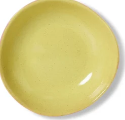 2 Assiettes creuses en grès rose 21,7 x 21 x 4,7 cm Vaisselle 70's - HKLiving