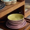 2 Assiettes à dessert rondes en grès rose 17,5cm Vaisselle 70s - HKLiving