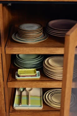2 Assiettes à diner rondes en grès 27,5cm Vaisselle 70s - HKLiving