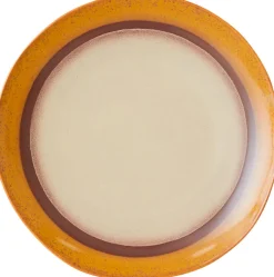 2 Assiettes à dîner en grès 29cm Coconut - HKLIVING