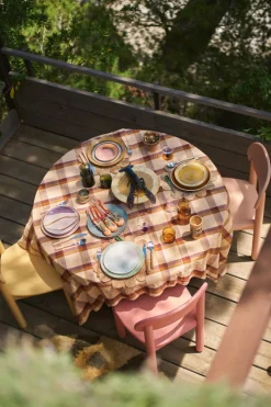 2 Assiettes à dîner en grès 29cm Coconut - HKLIVING