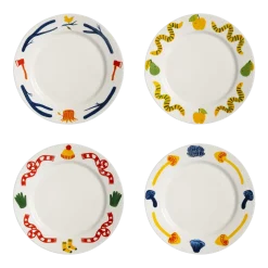 4 assiettes en porcelaine 22cm Haines - &Klevering
