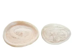 2 assiettes en résine crème Rih - Versmissen