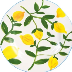 4 assiettes motifs citrons 22 cm Lemon Twig - &Klevering