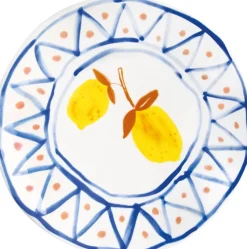 4 Assiettes motifs citrons Moroccan - &Klevering