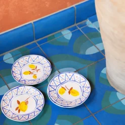 4 Assiettes motifs citrons Moroccan - &Klevering