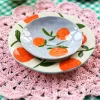 4 assiettes à motifs colorés orange 16 cm - &Klevering