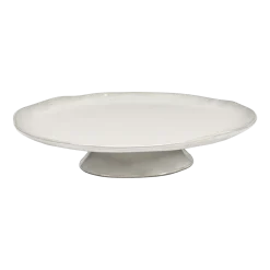 Assiette sur pied en grès off-white 30,5x6cm La Mère - Serax